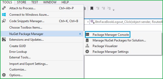 Package Manager console